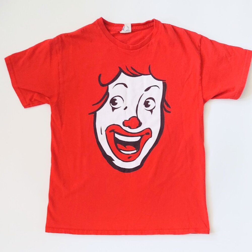 Ronald McDonald Is You Big Face Print Red T-Shirt Kids Size XS